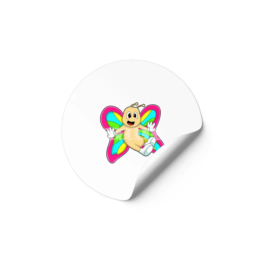 Butterfly colourful Etiket