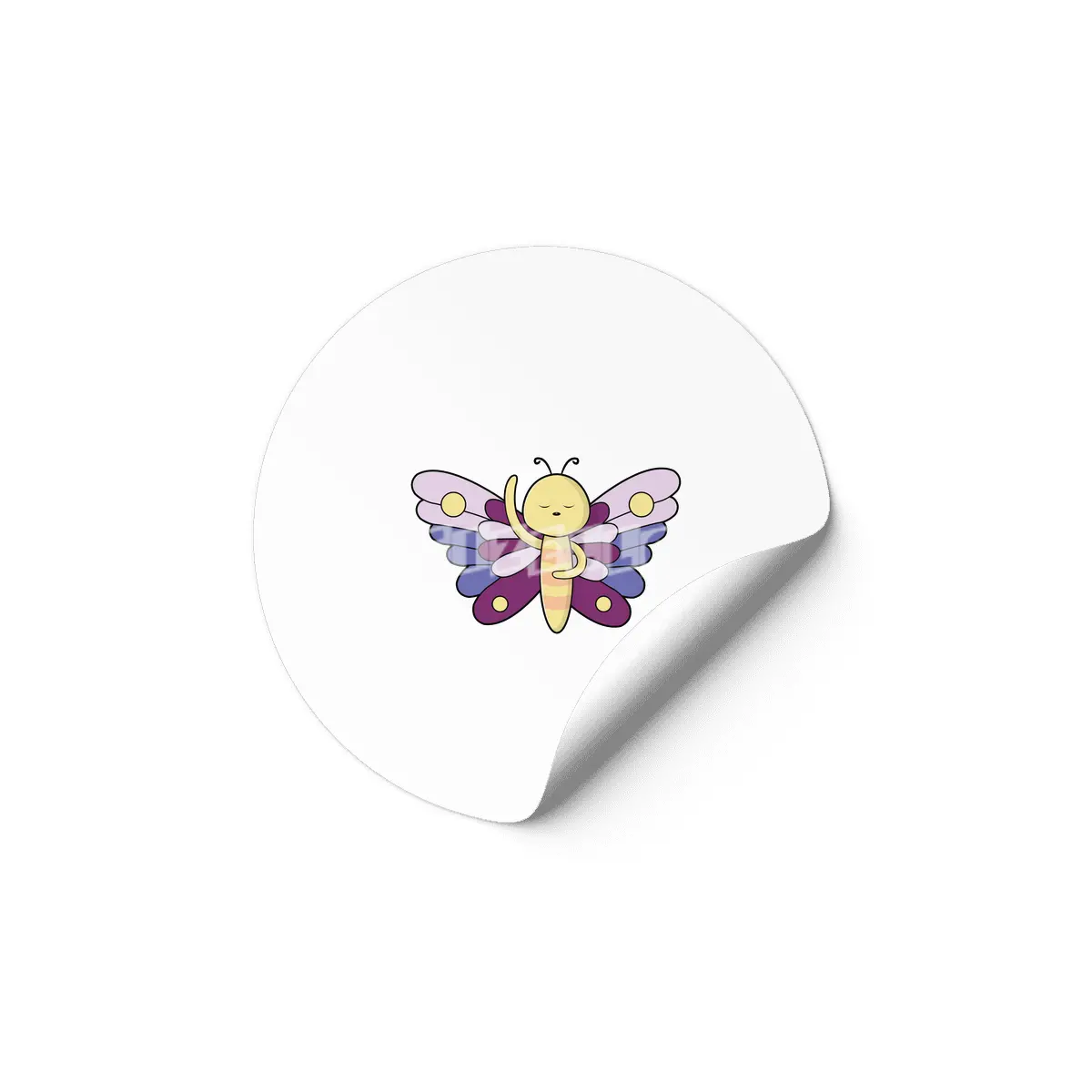 Butterfly with Dots Etiket