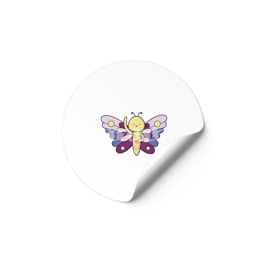 Butterfly with Dots Etiket