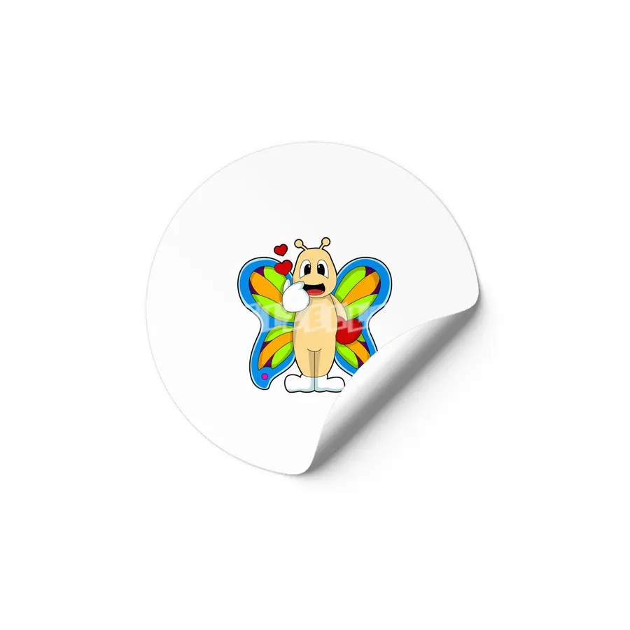 Butterfly with Heart Etiket