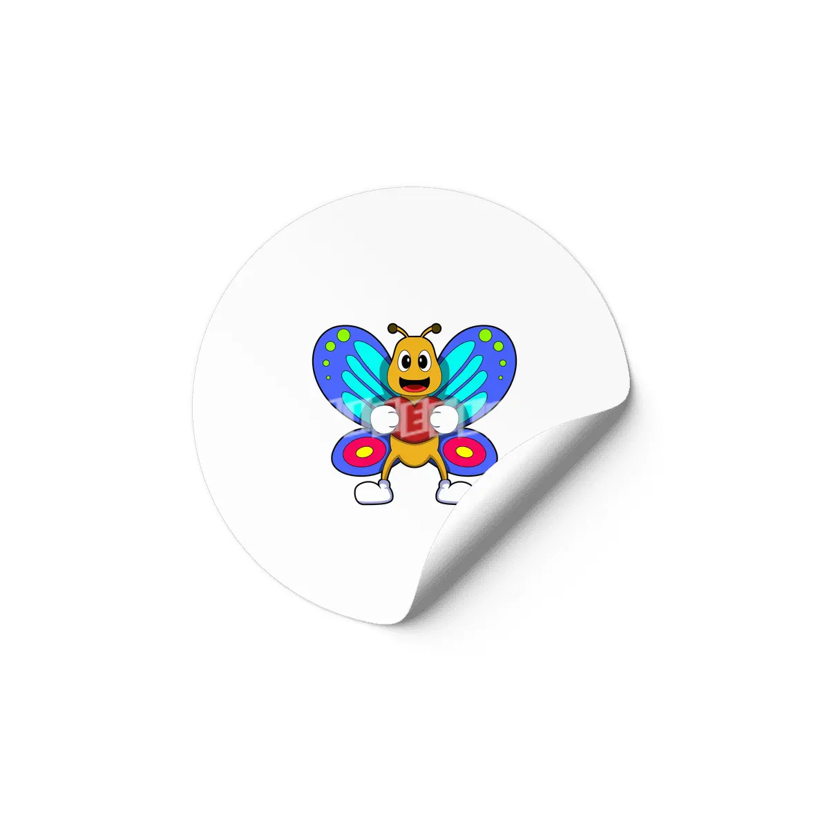 Butterfly with Heart Etiket
