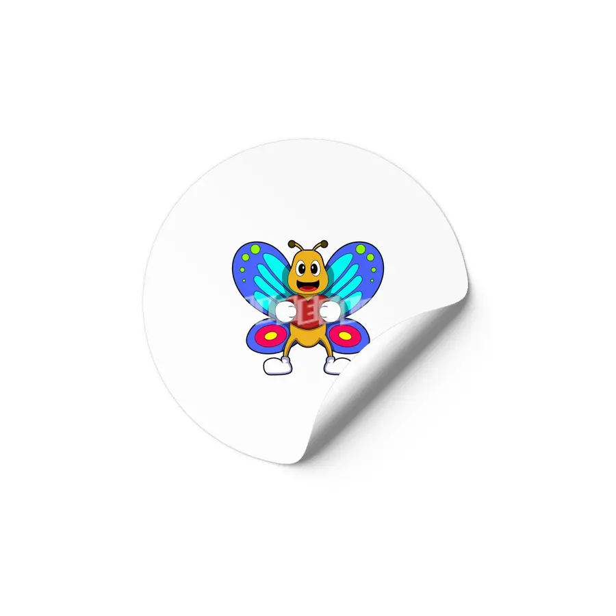 Butterfly with Heart Etiket