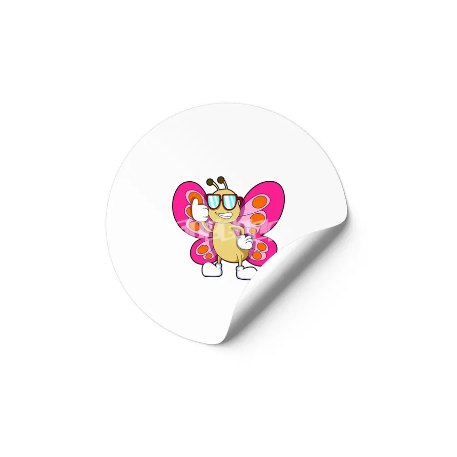 Butterfly with Sunglasses Etiket