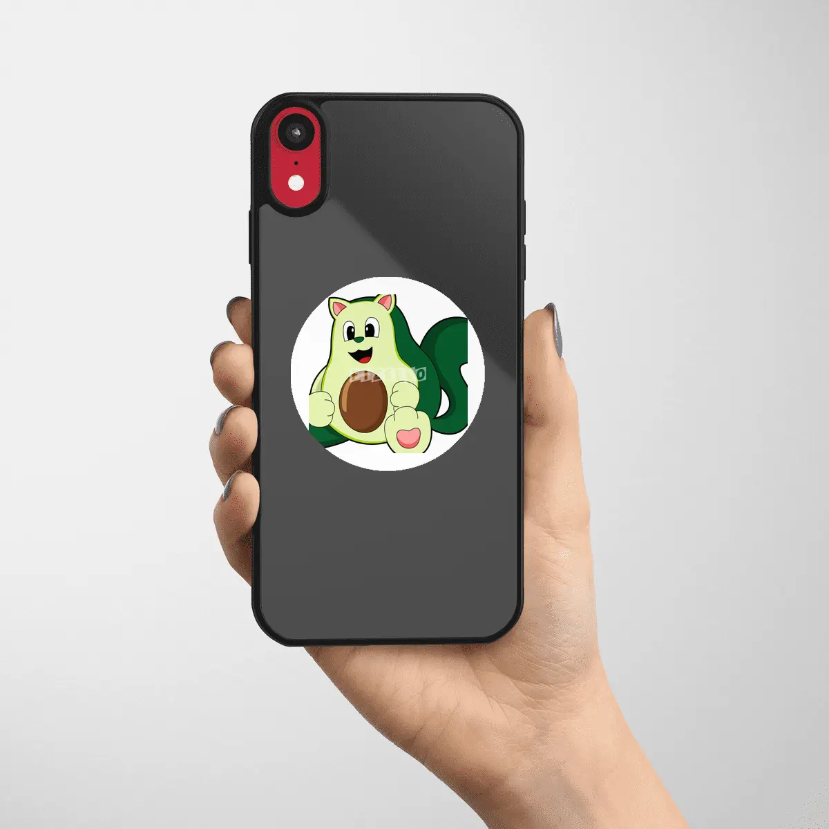 Cat as Avocado Etiket