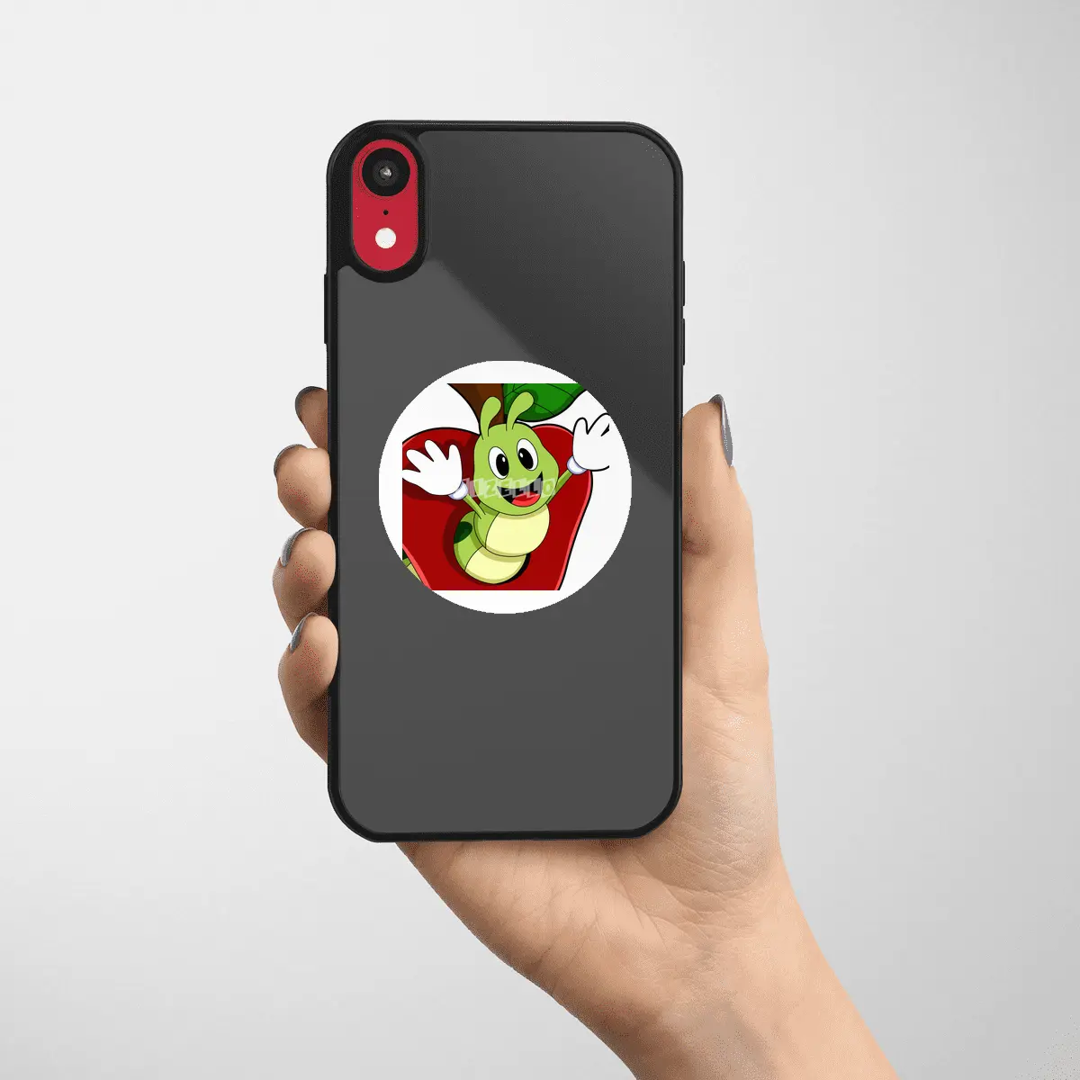 Caterpillar in Apple Etiket
