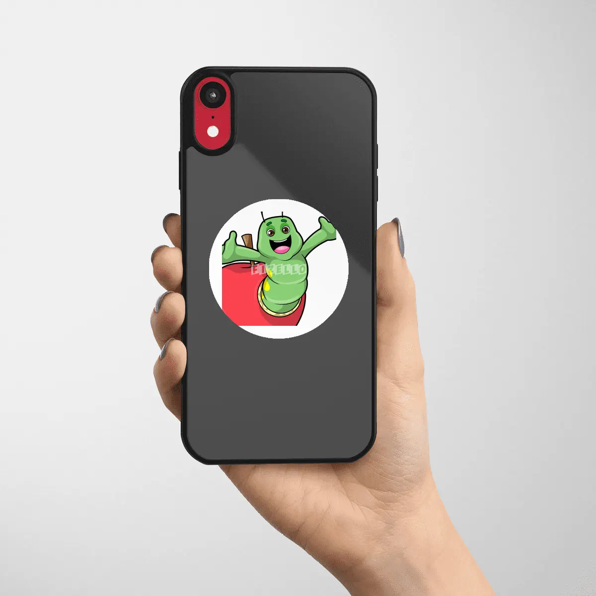 Caterpillar with Apple Etiket