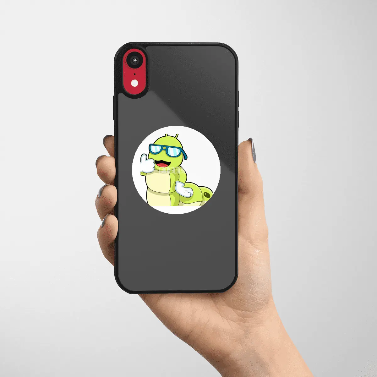 Caterpillar with Glasses Etiket