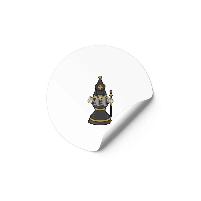 Chess piece Bishop at Chess with Staff Etiket