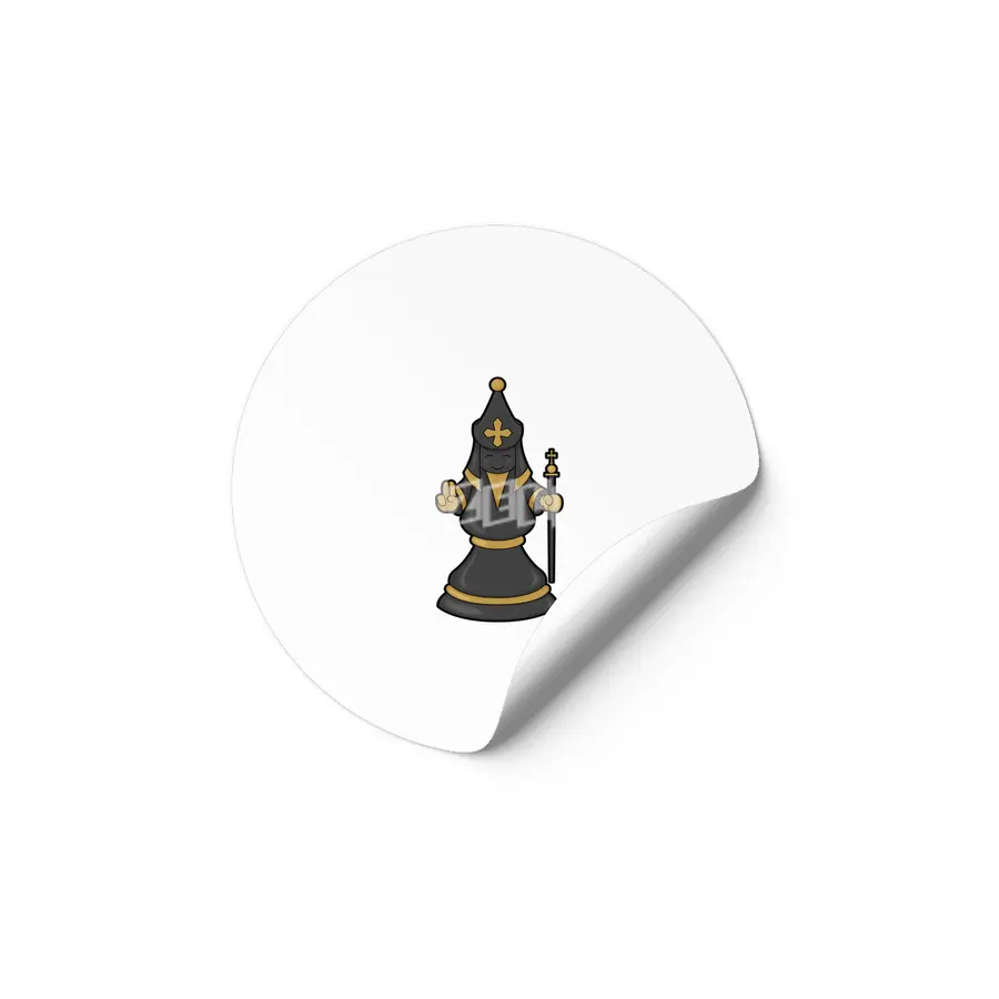 Chess piece Bishop at Chess with Staff Etiket