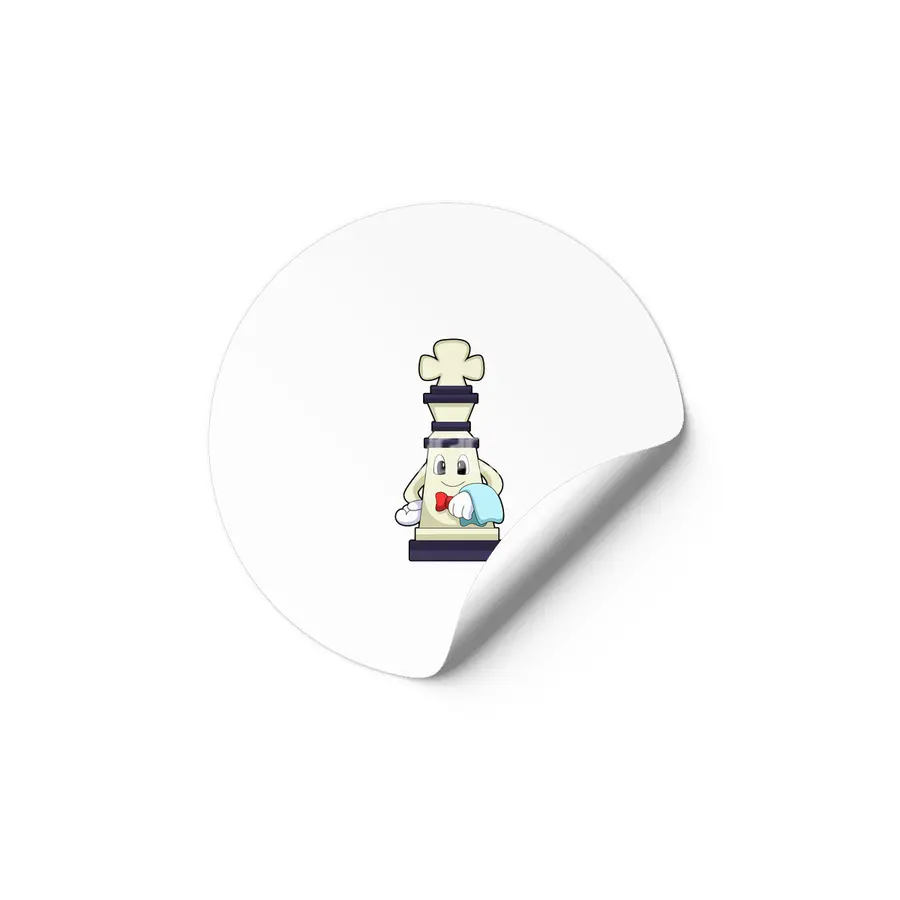 Chess piece King as Waiter with Towel Etiket