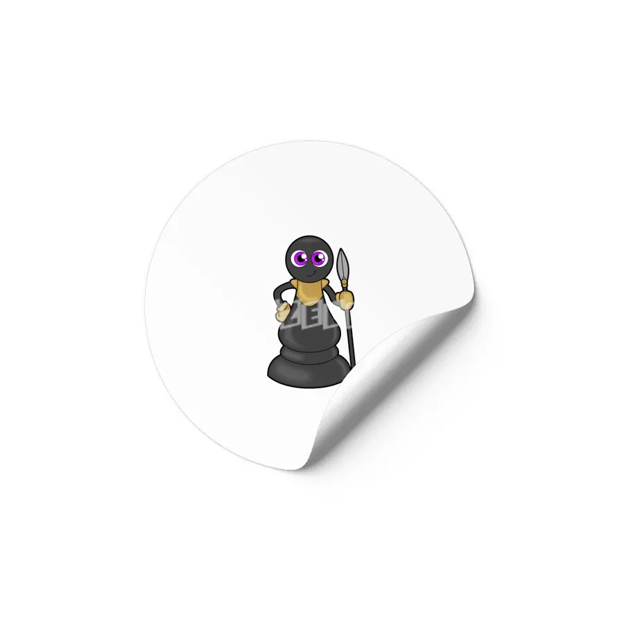 Chess piece Pawn at Chess with Spear Etiket