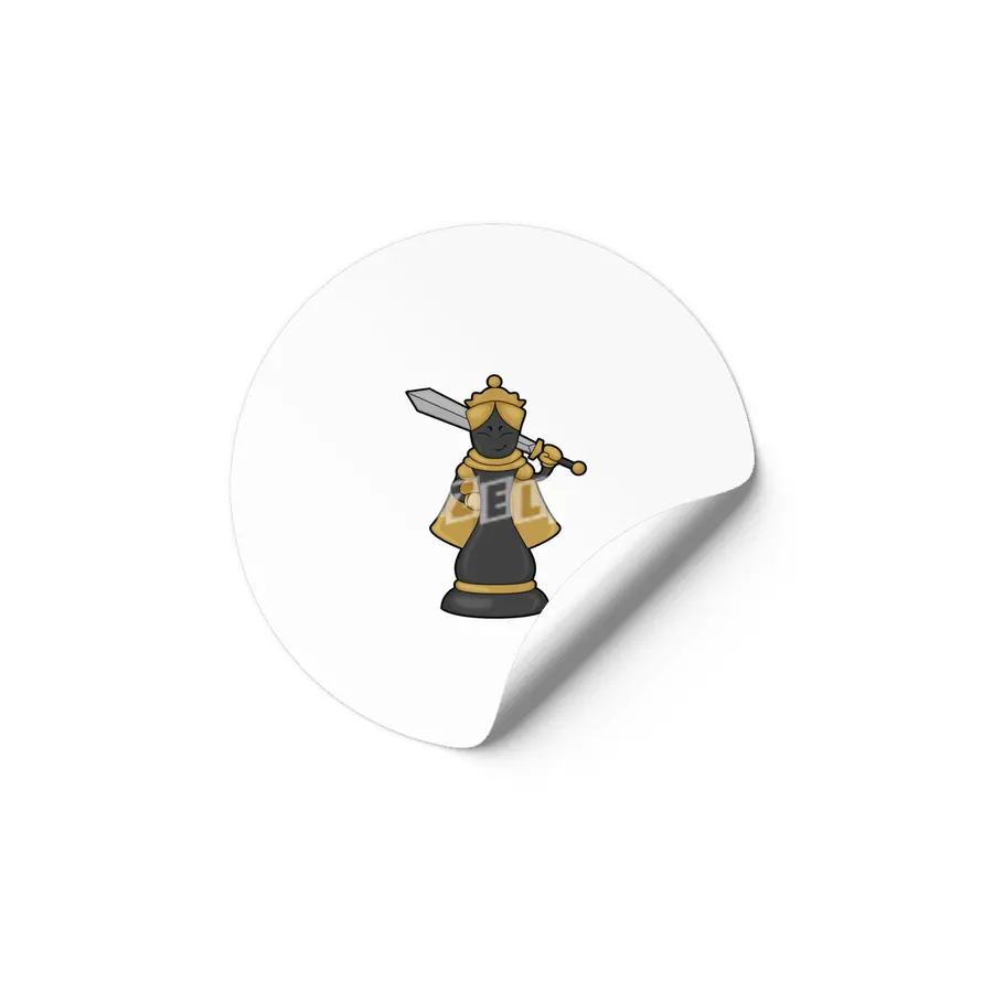 Chess piece Queen at Chess with Sword Etiket