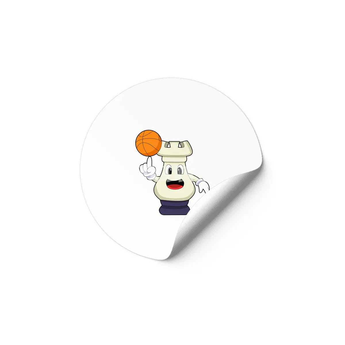 Chess piece Rook at Basketball Sports Etiket