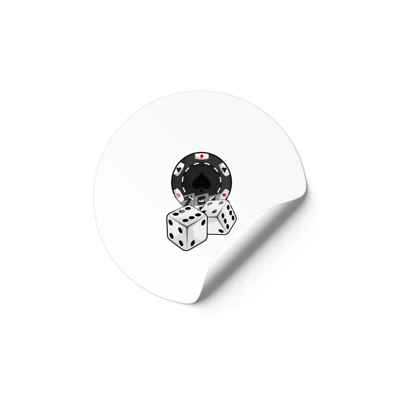 Chip & Dice for Poker Etiket