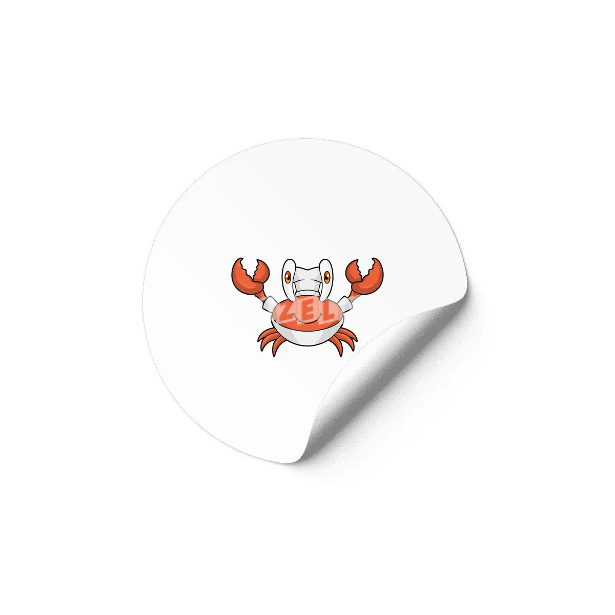 Crab as Cook with Cooking hat Etiket