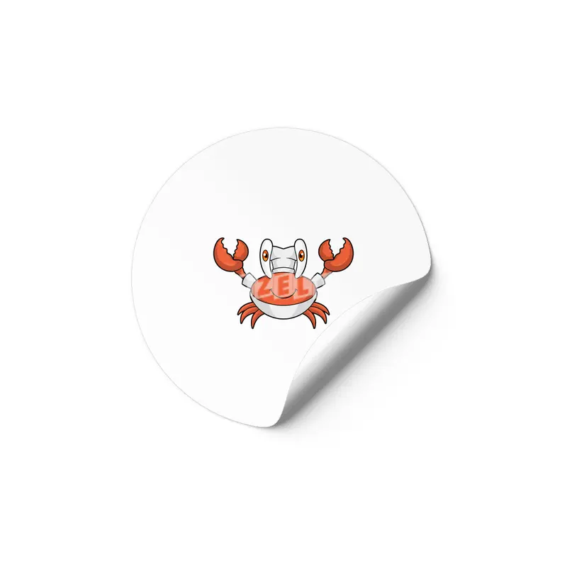 Crab as Cook with Cooking hat Etiket