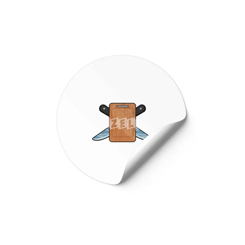 Cutting board with Knife Etiket