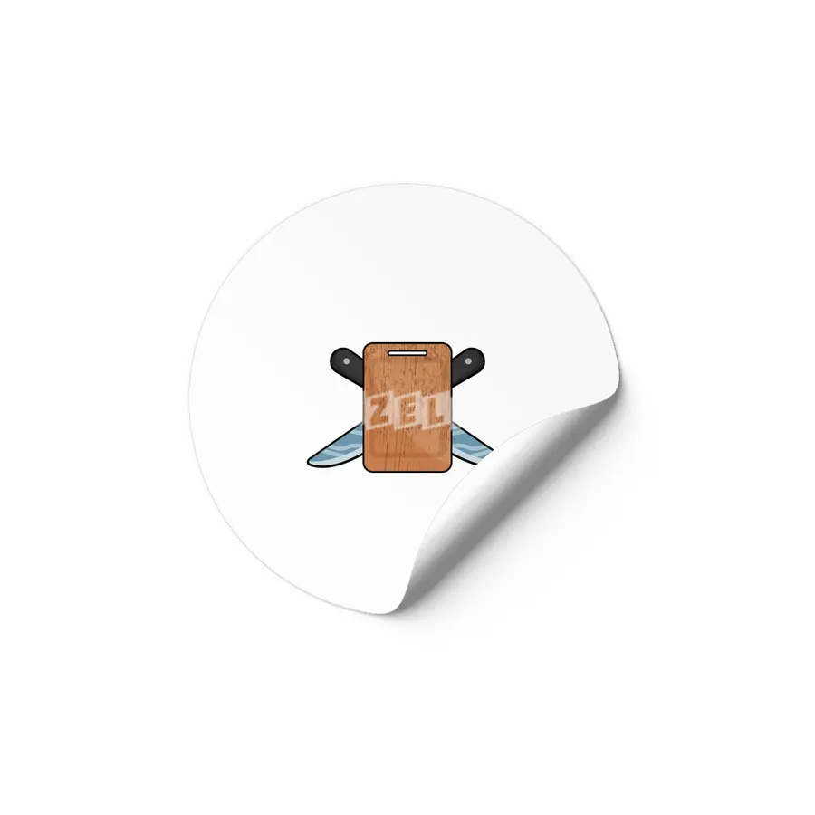 Cutting board with Knife Etiket
