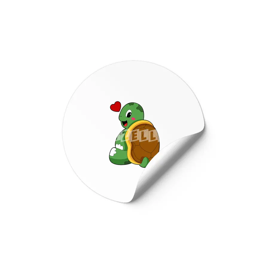 Turtle with Heart Etiket