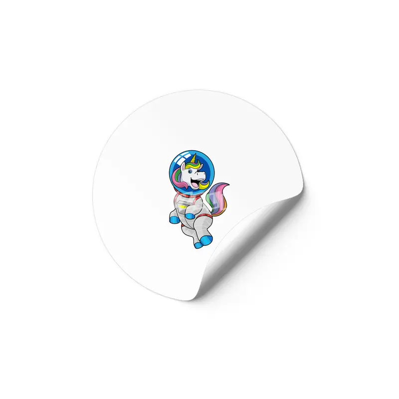 Unicorn as Astronaut in Space Etiket