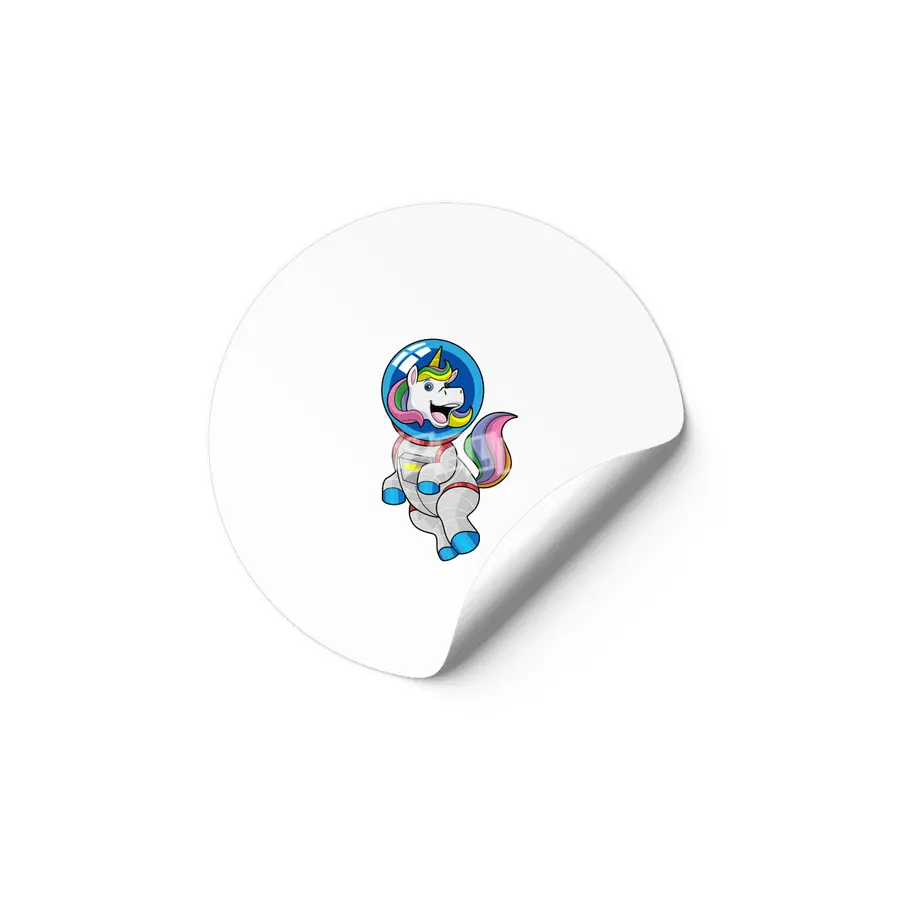 Unicorn as Astronaut in Space Etiket