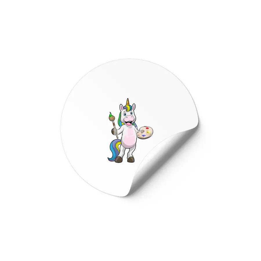 Unicorn at Painting with Brush & Colour Etiket