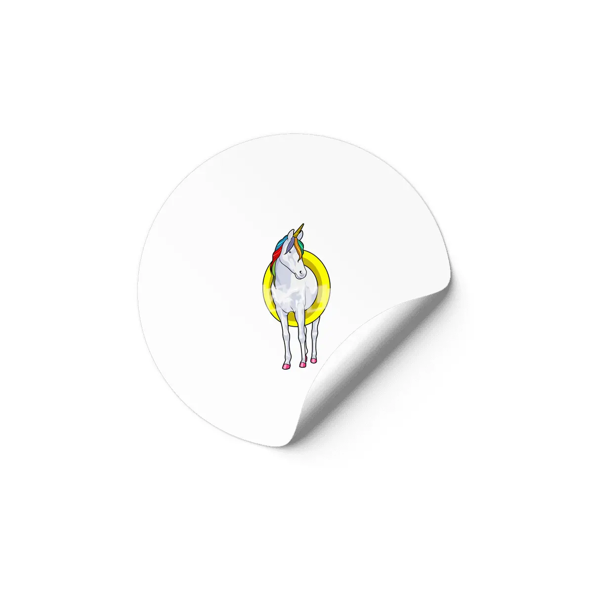 Unicorn at Swimming with Swim ring Etiket
