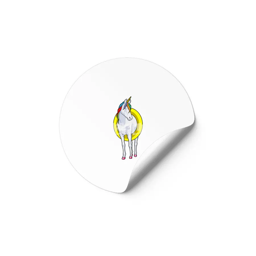 Unicorn at Swimming with Swim ring Etiket