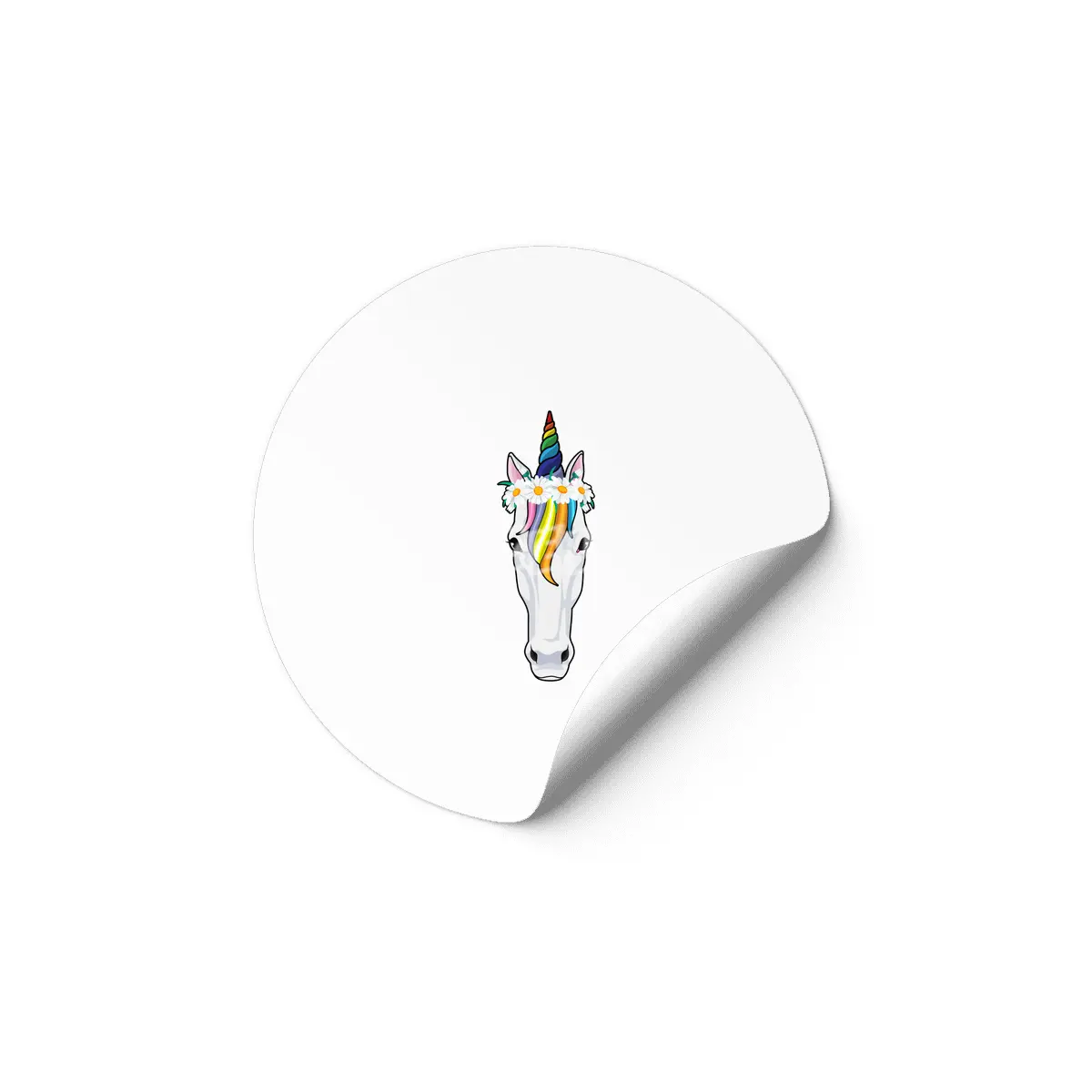 Unicorn with Flowers Etiket