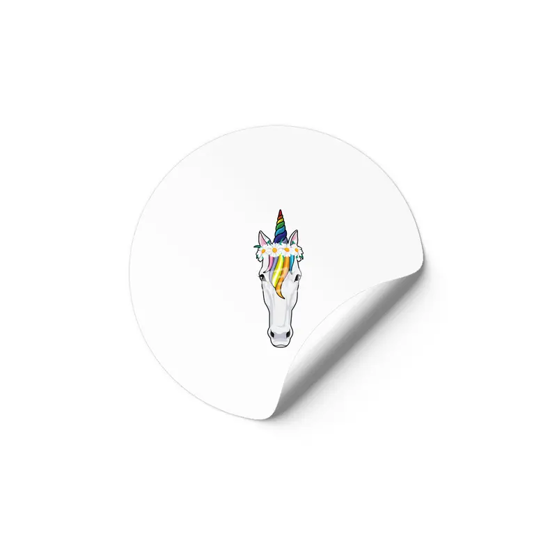 Unicorn with Flowers Etiket
