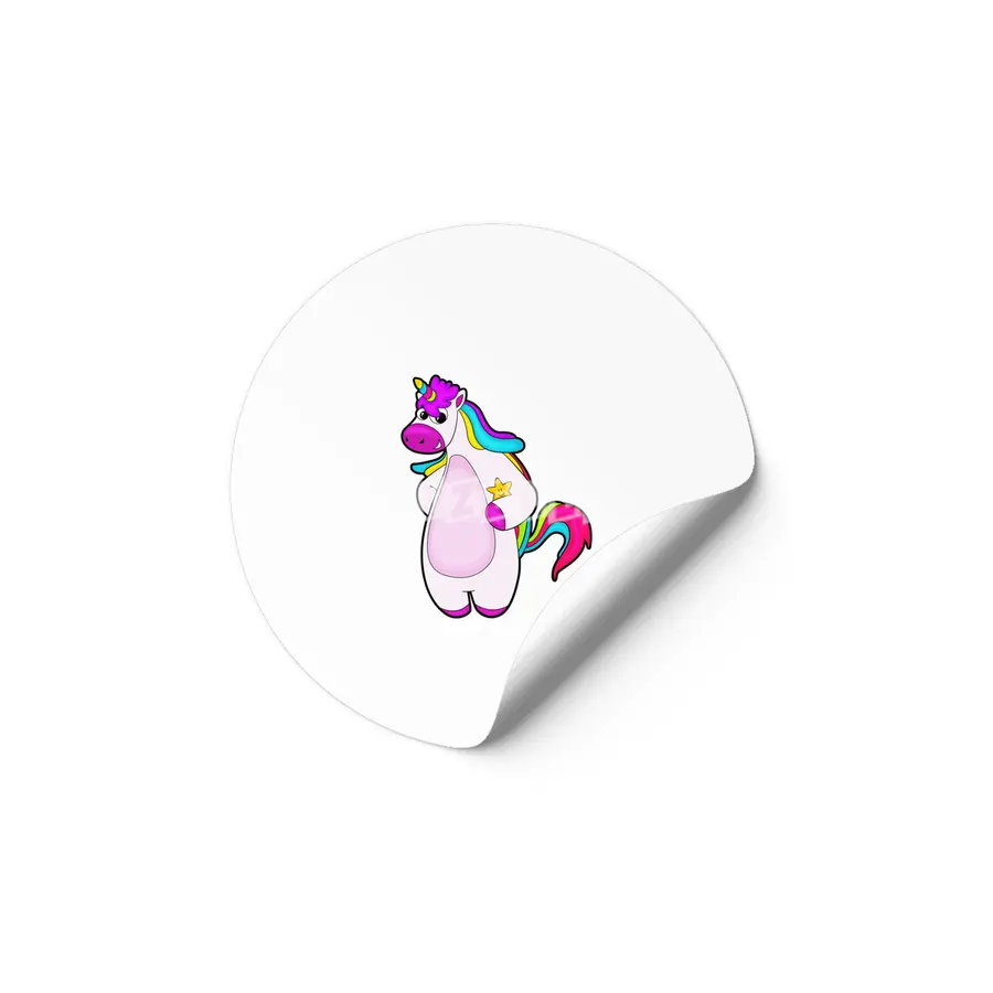 Unicorn with Star Etiket