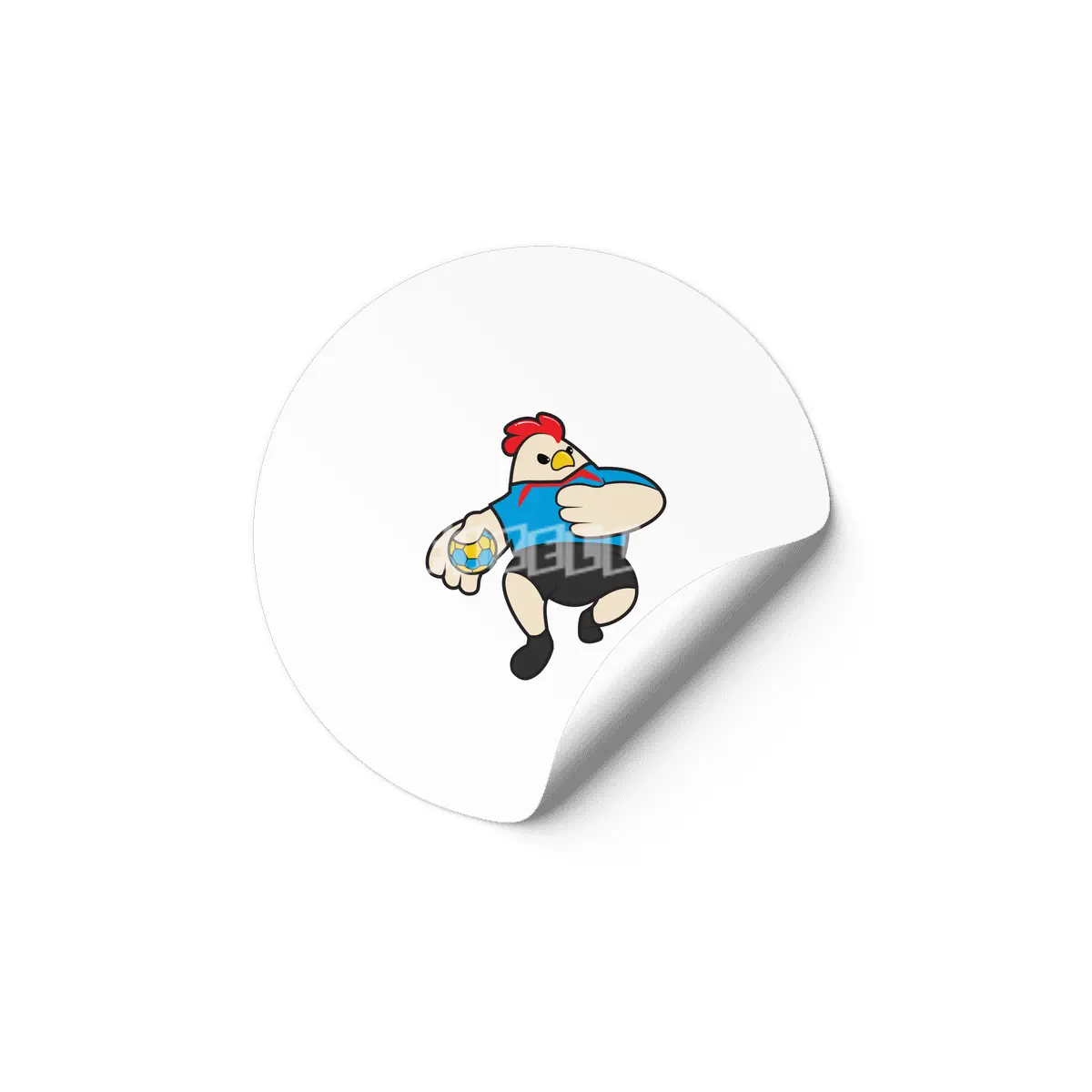 Tap as Handball player with Handball Etiket