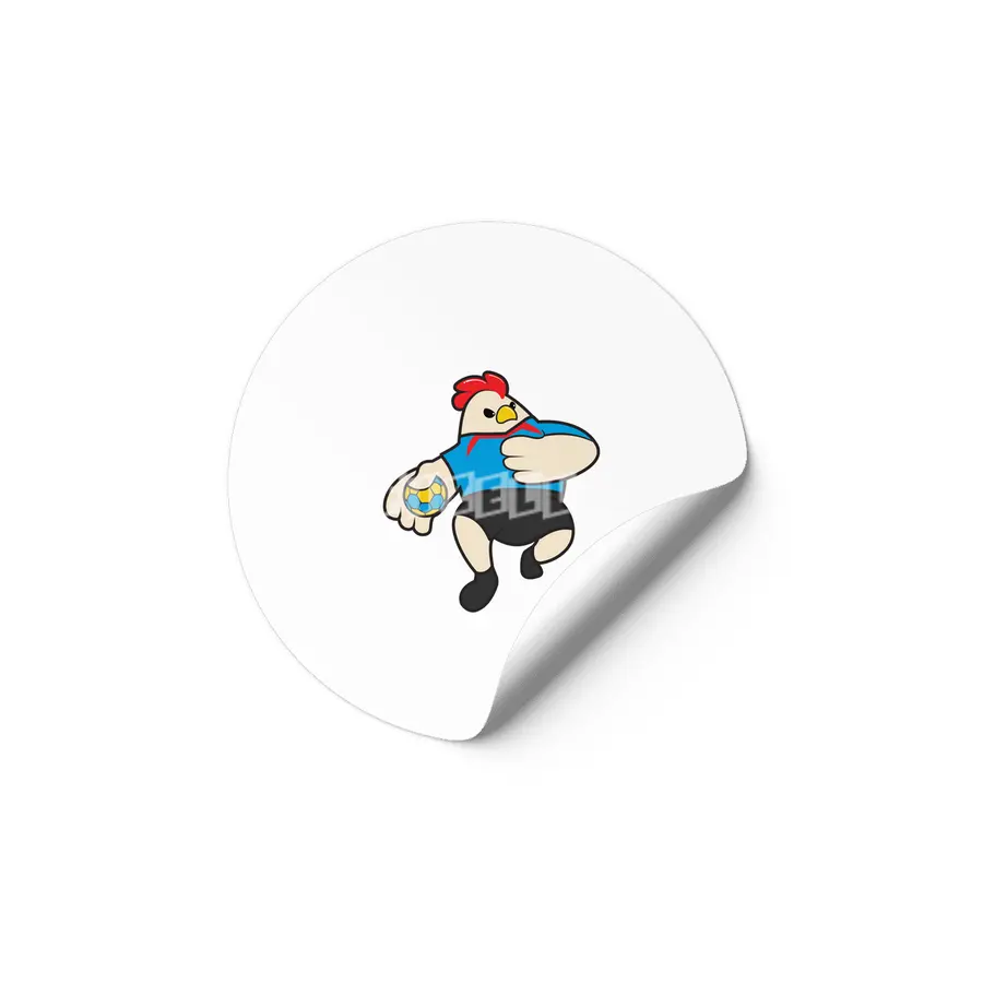 Tap as Handball player with Handball Etiket