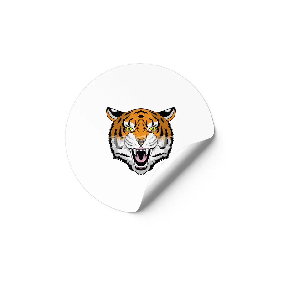 Tiger angry Etiket