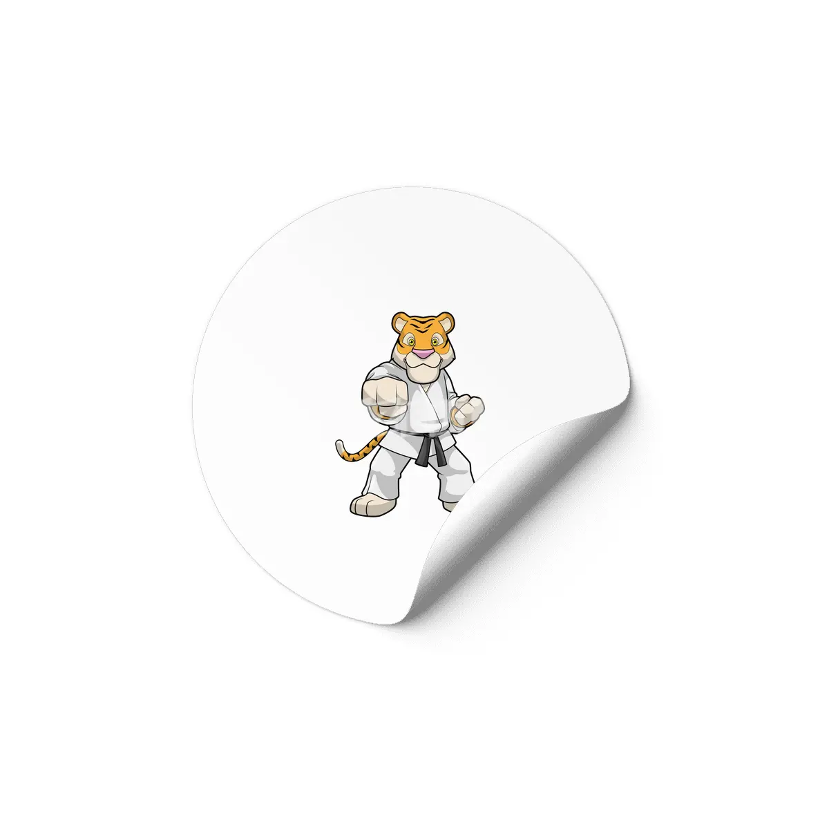 Tiger at Martial arts Karate Etiket