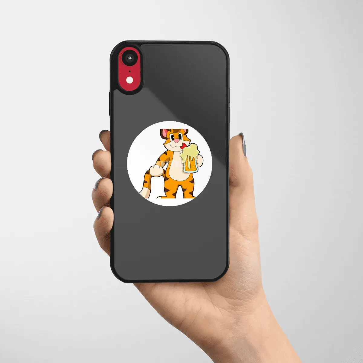 Tiger with Mug of Beer Etiket
