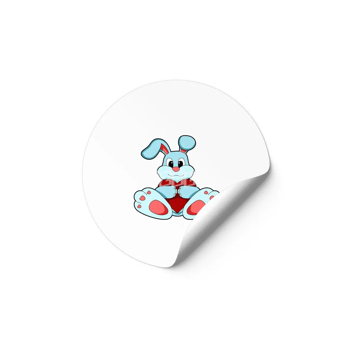 Rabbit with Heart Etiket
