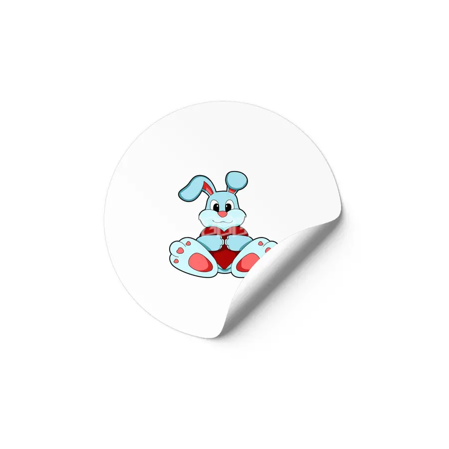Rabbit with Heart Etiket