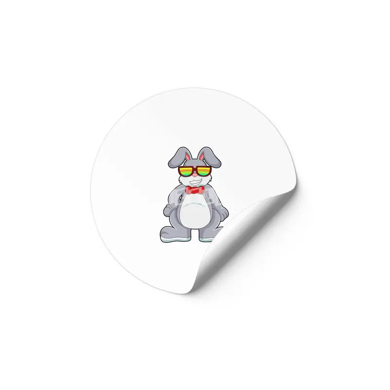 Rabbit with Sunglasses & Tie Etiket