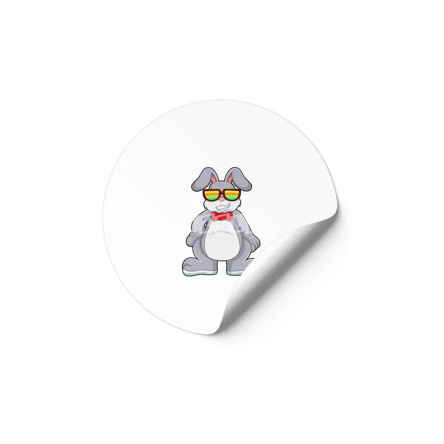 Rabbit with Sunglasses & Tie Etiket