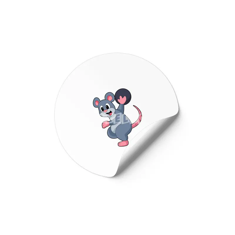 Rat at Bowling with Bowling ball Etiket