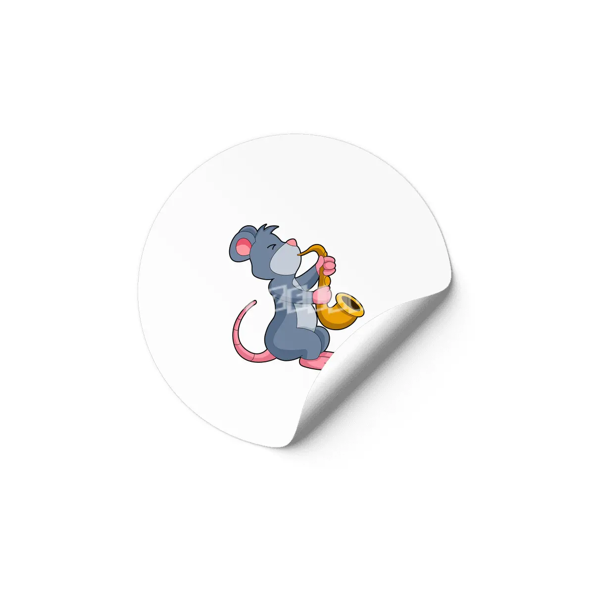 Rat at Music with Saxophone Etiket
