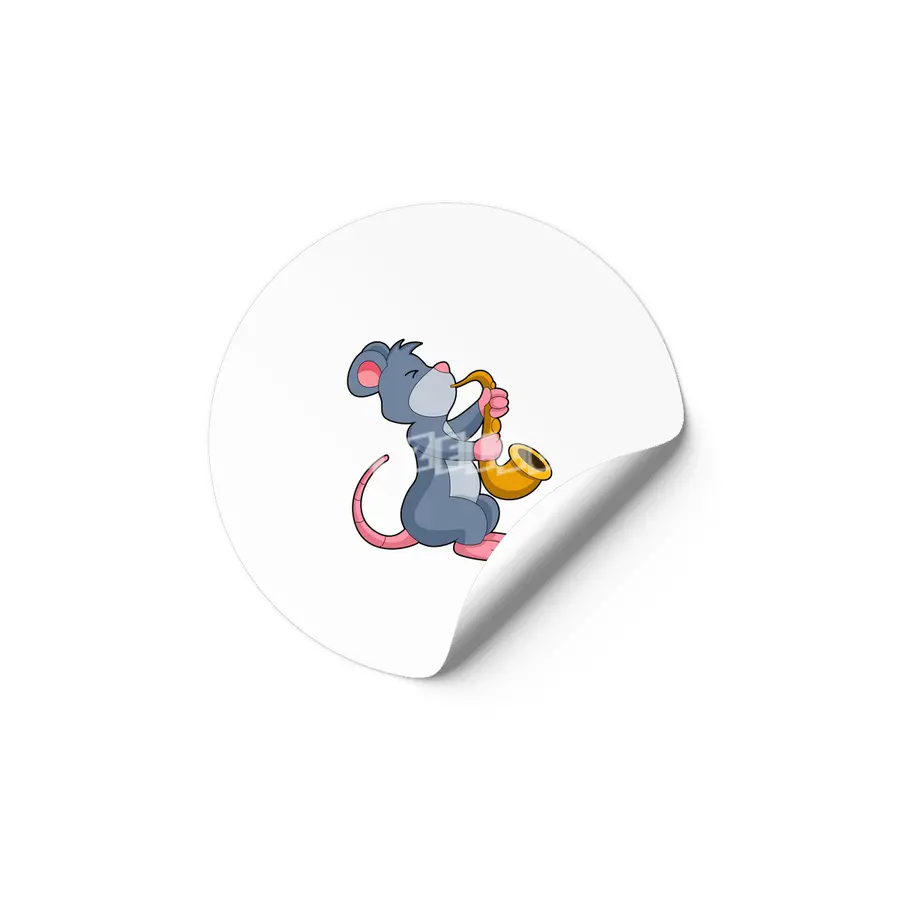 Rat at Music with Saxophone Etiket