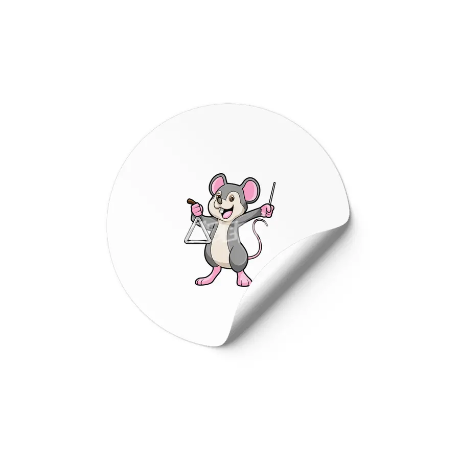 Rat at Music with Triangle Etiket