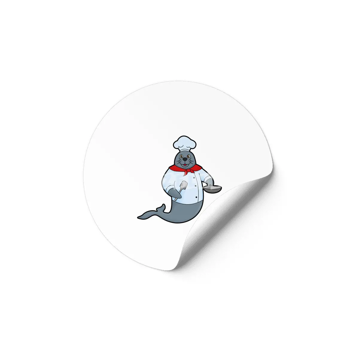 Seal as Cook with Pan & Spatula Etiket