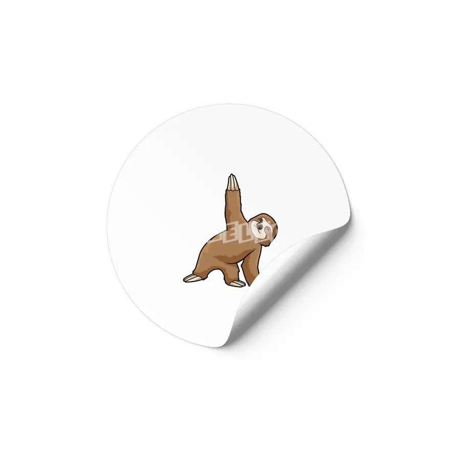 Sloth at Yoga Stretching exercises Legs Etiket