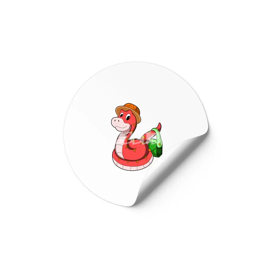 Snake with Purse & Hat Etiket