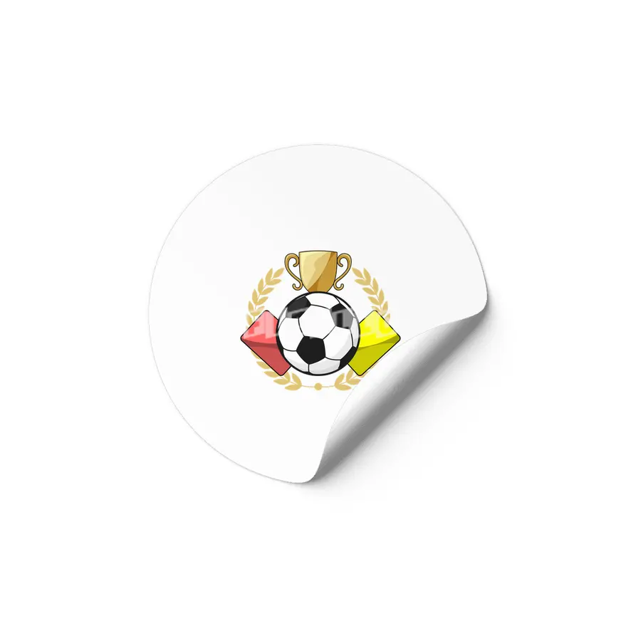 Soccer red & yellow card Trophy Etiket