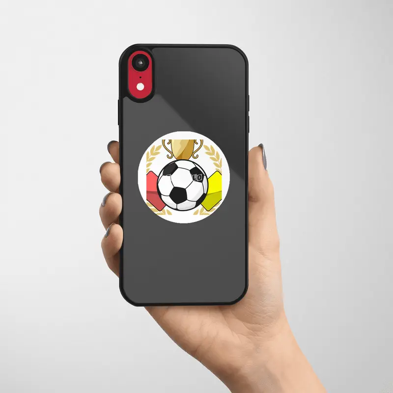 Soccer red & yellow card Trophy Etiket