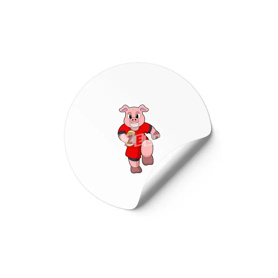 Pig at Football Sports Etiket